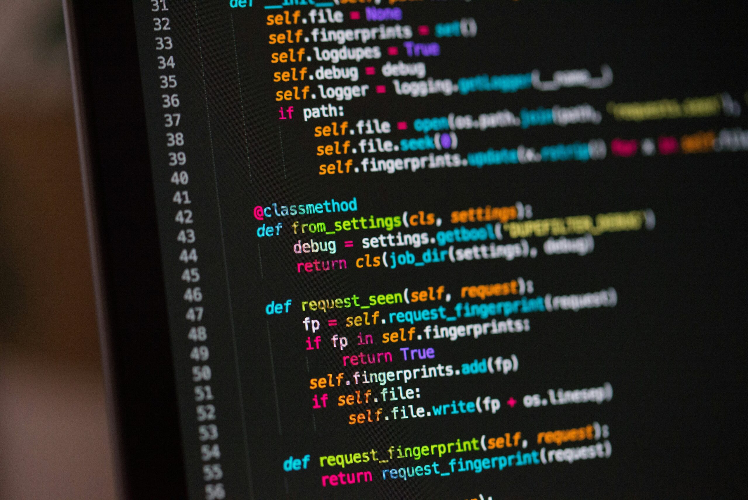 A computer screen with a bunch of code on it